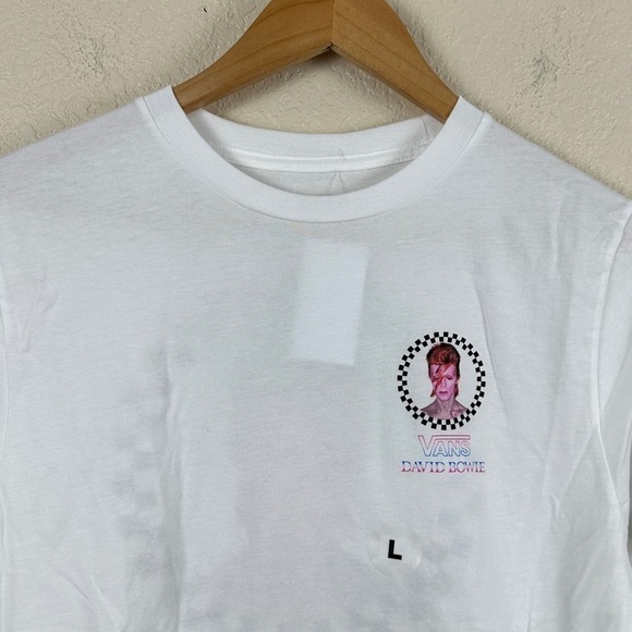 Vans X David Bowie Aladdin Sane Graphic Short Sleeve Top Size Large Boy - Picture 2 of 11